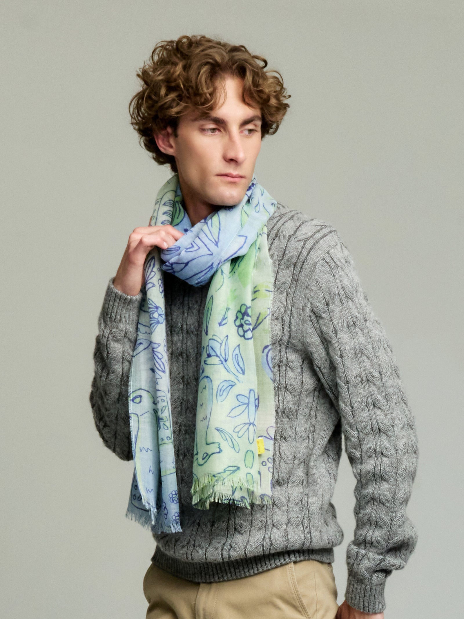 Yovela Stole Made of Baby Alpaca in Multicolor