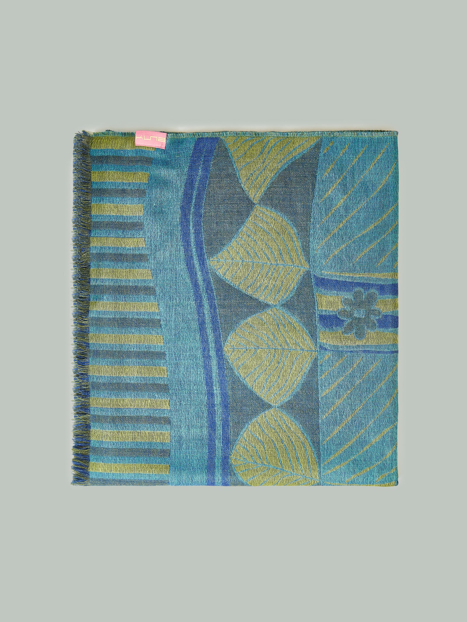 Estola Ysiel De Baby Alpaca Color Azul