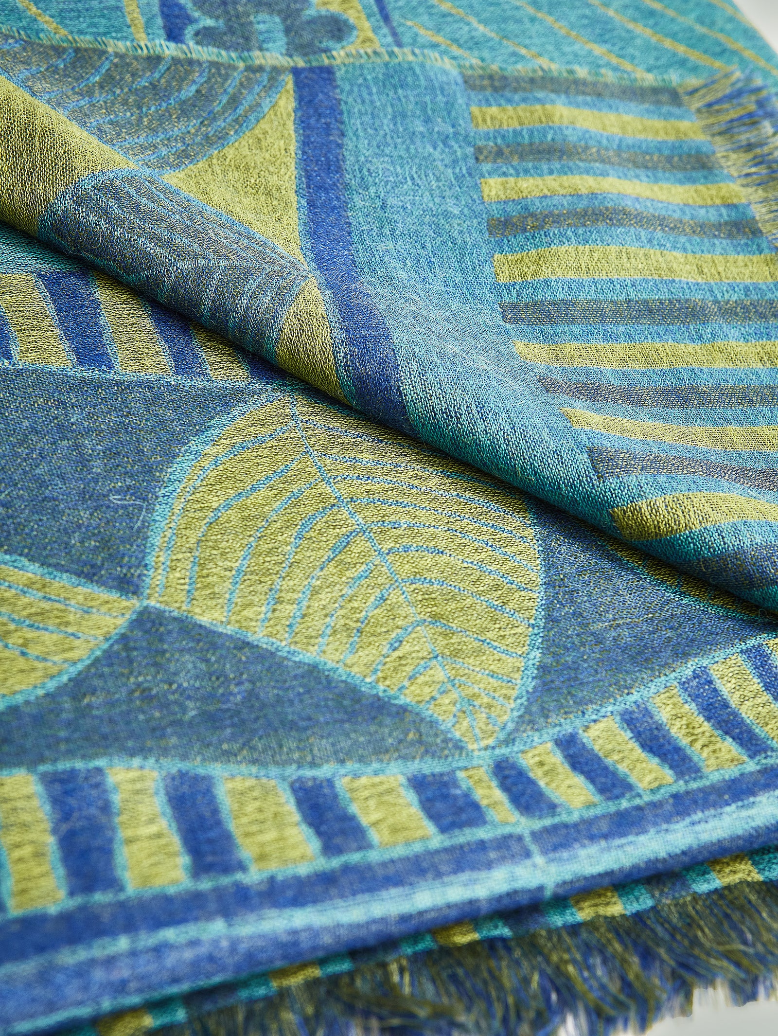 Estola Ysiel De Baby Alpaca Color Azul