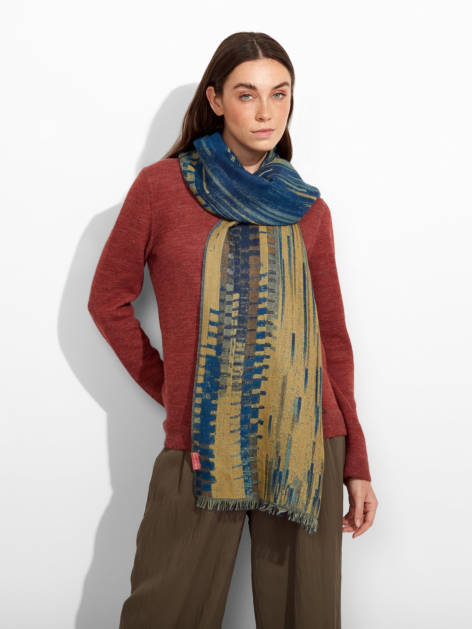 Estola Zulett De Baby Alpaca Color Celeste