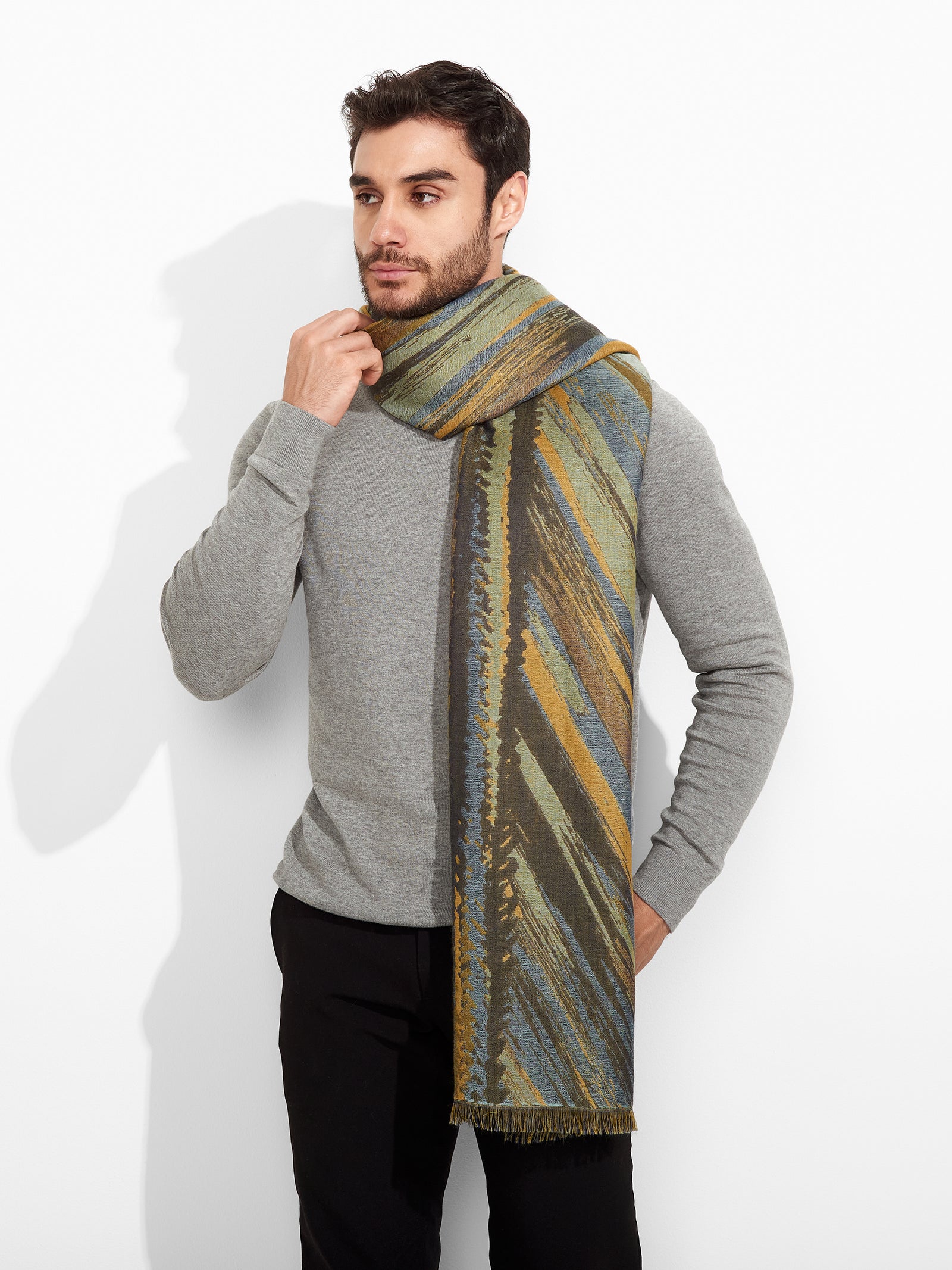 Estola Zidny De Baby Alpaca Color Amarillo