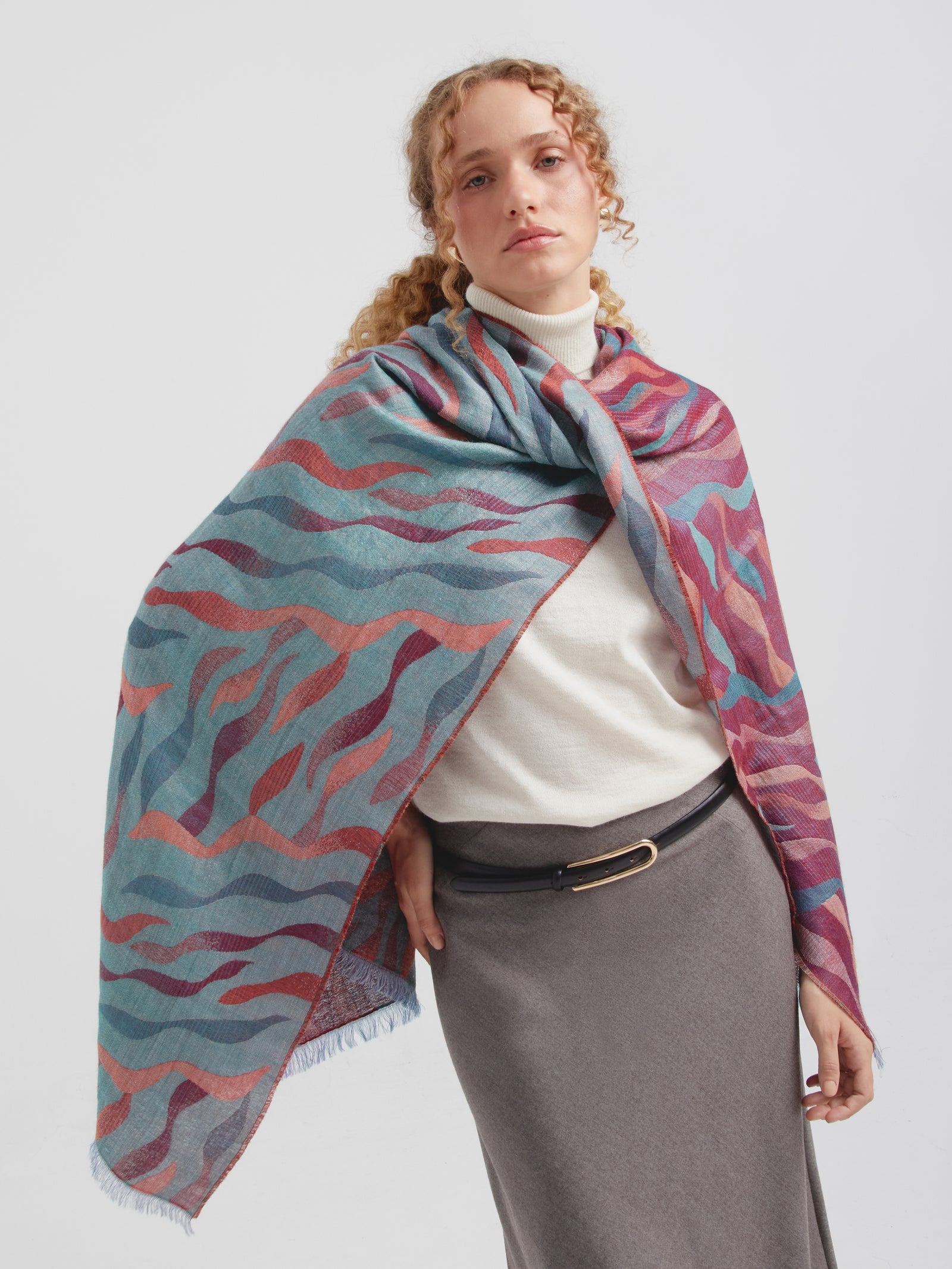 Estola Carabely De Baby Alpaca Color Multicolor