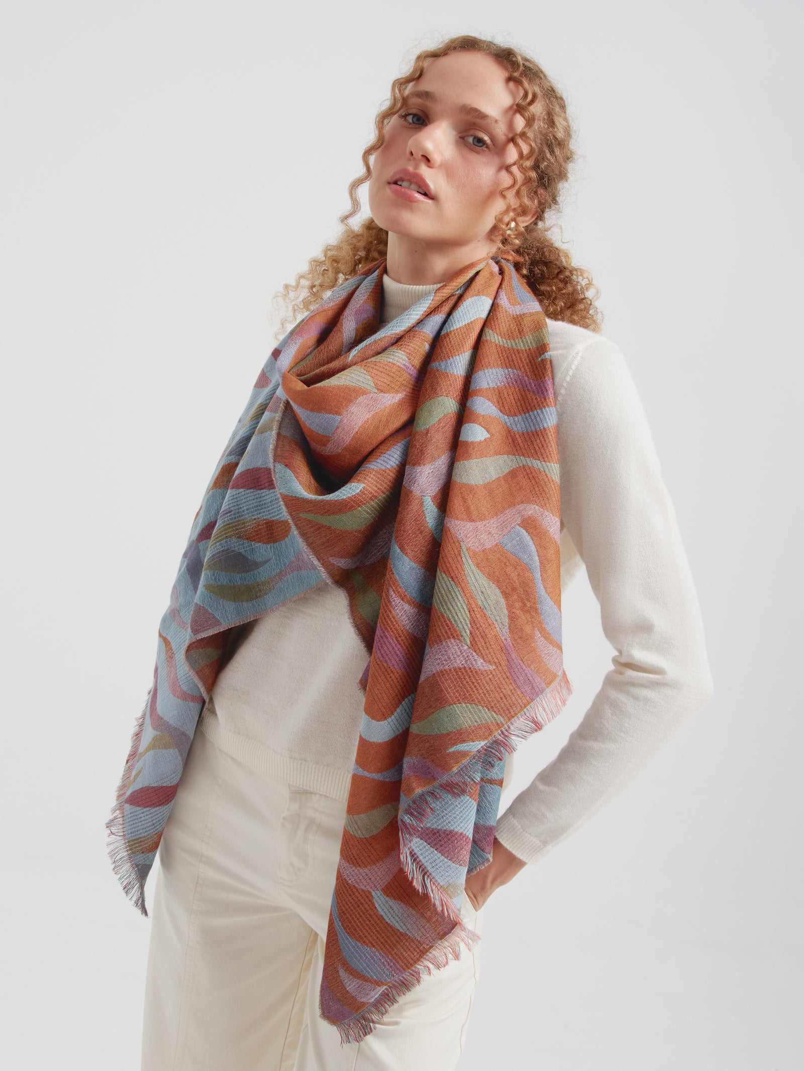 Estola Carabely De Baby Alpaca Color Multicolor