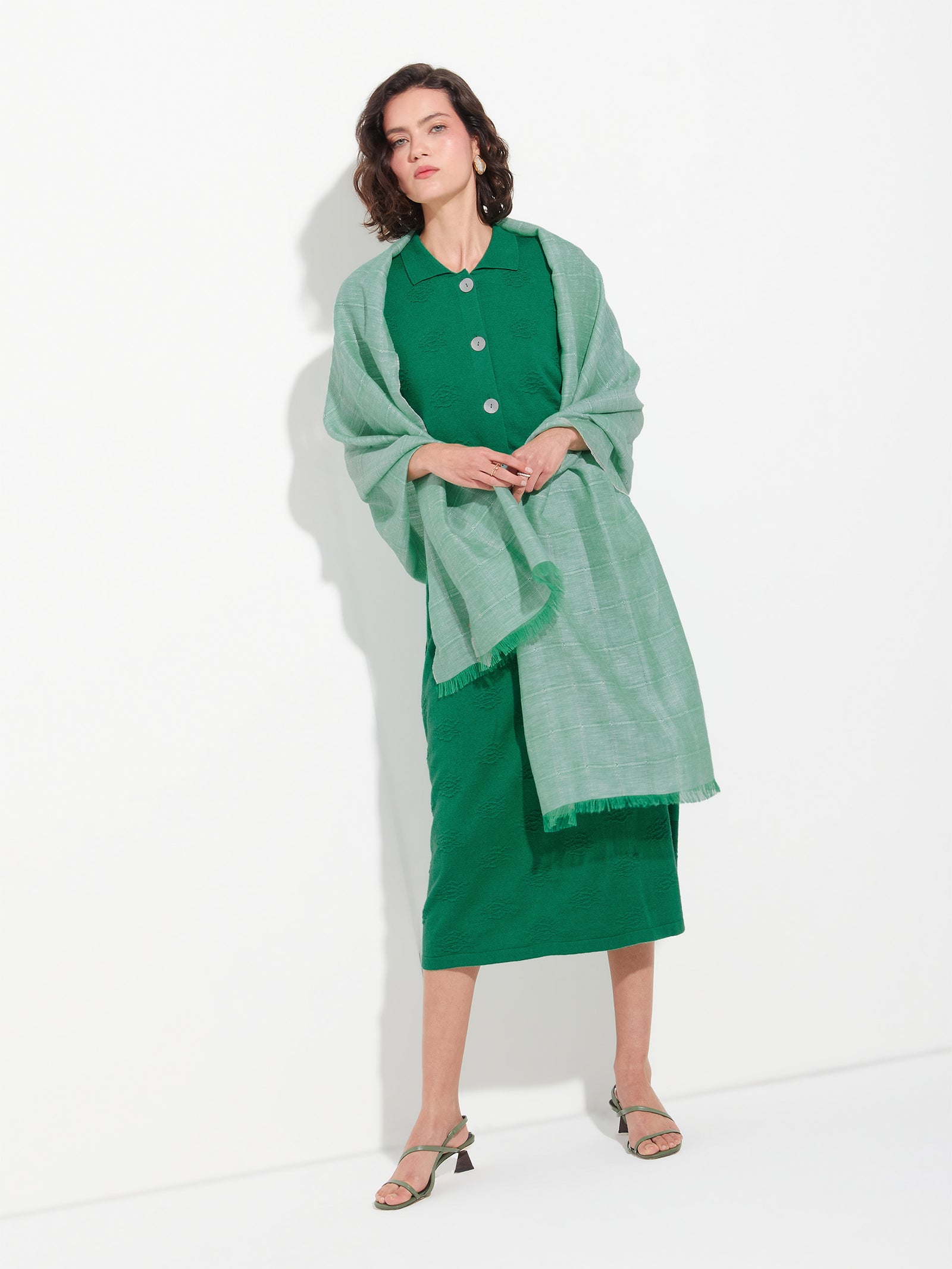 Estola Zoda De Baby Alpaca Color Verde