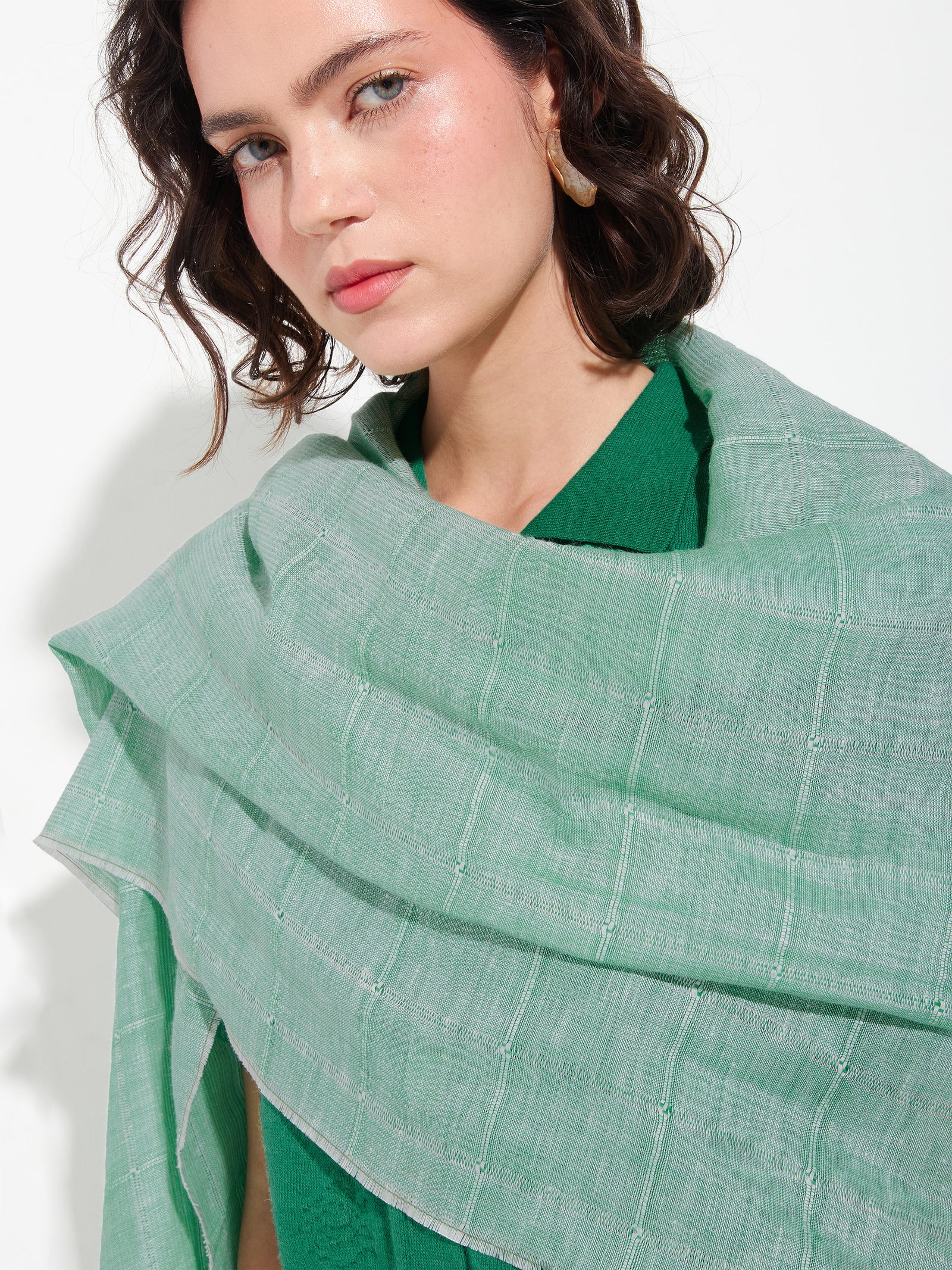 Estola Zoda De Baby Alpaca Color Verde