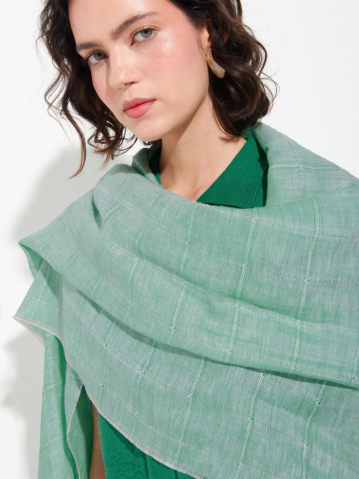 Green Zoda Baby Alpaca Stole