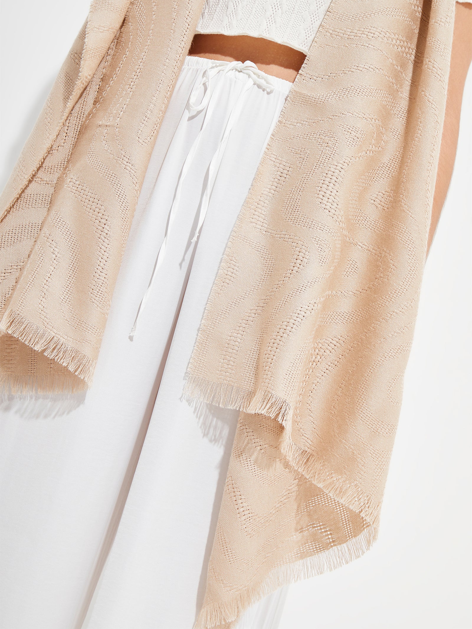 Estola Yxtapa De Baby Alpaca Color Beige