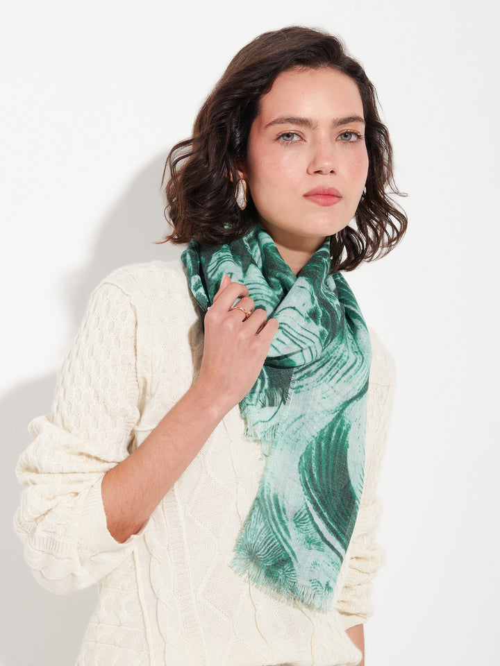 Estola Zanone De Baby Alpaca Color Verde