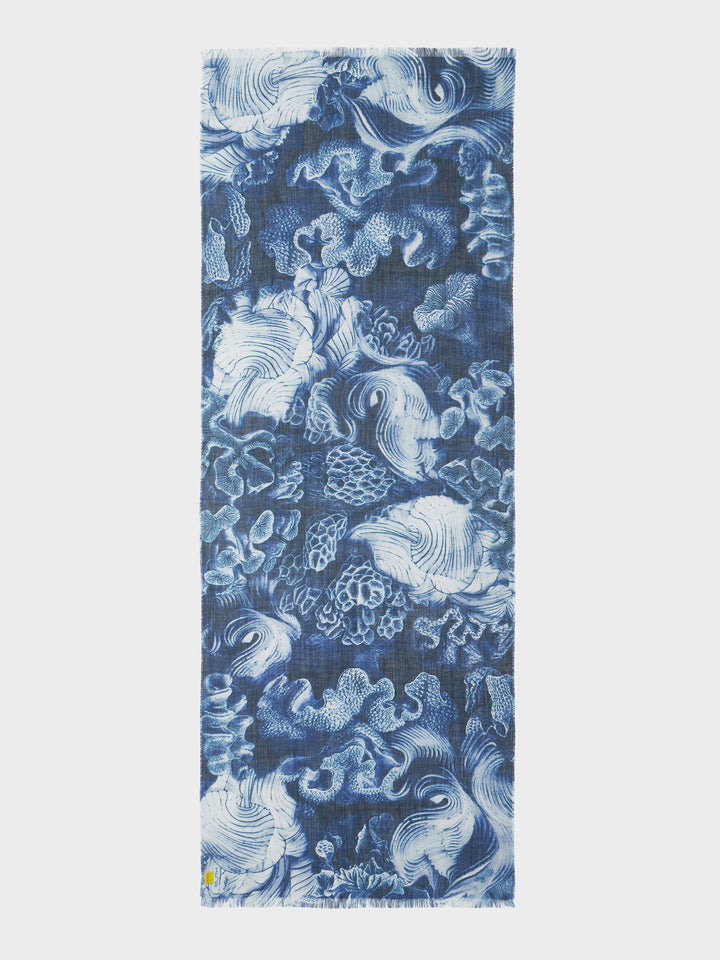 Estola Zanone De Baby Alpaca Color Azul