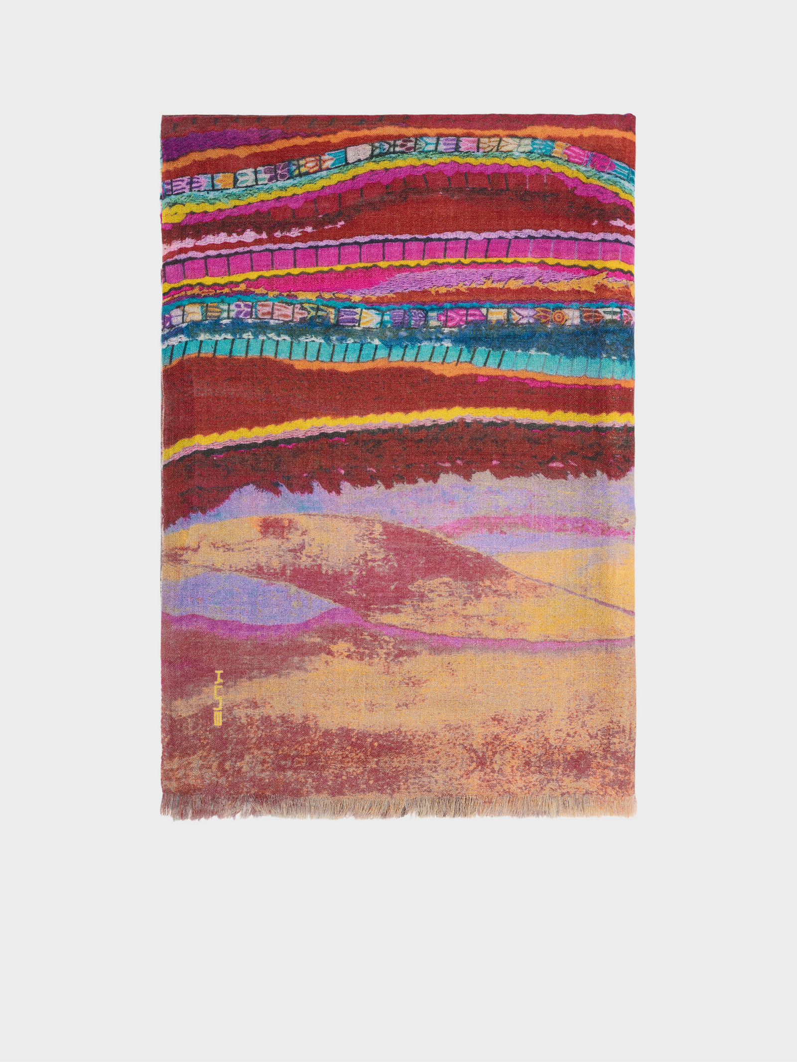 Estola Psicodelia Andina De Baby Alpaca Color Multicolor