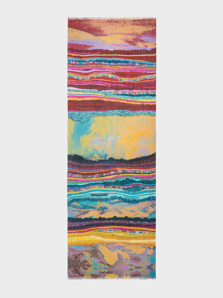 Estola Psicodelia Andina De Baby Alpaca Color Multicolor