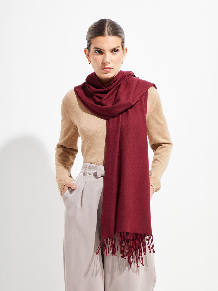 Estola Bellinzona De Vicuña Color Guinda