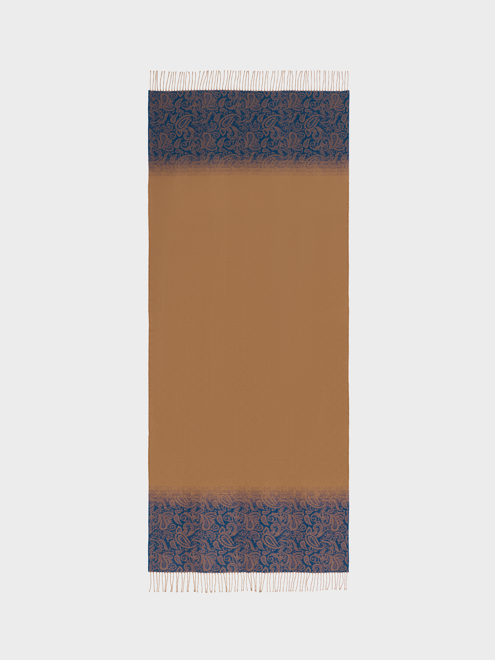 Estola Brunei De Vicuña Color Azul/Camel