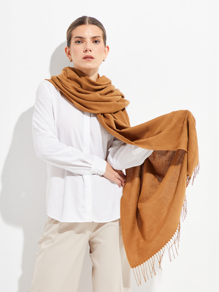 Estola Brocade De Vicuña Color Camel