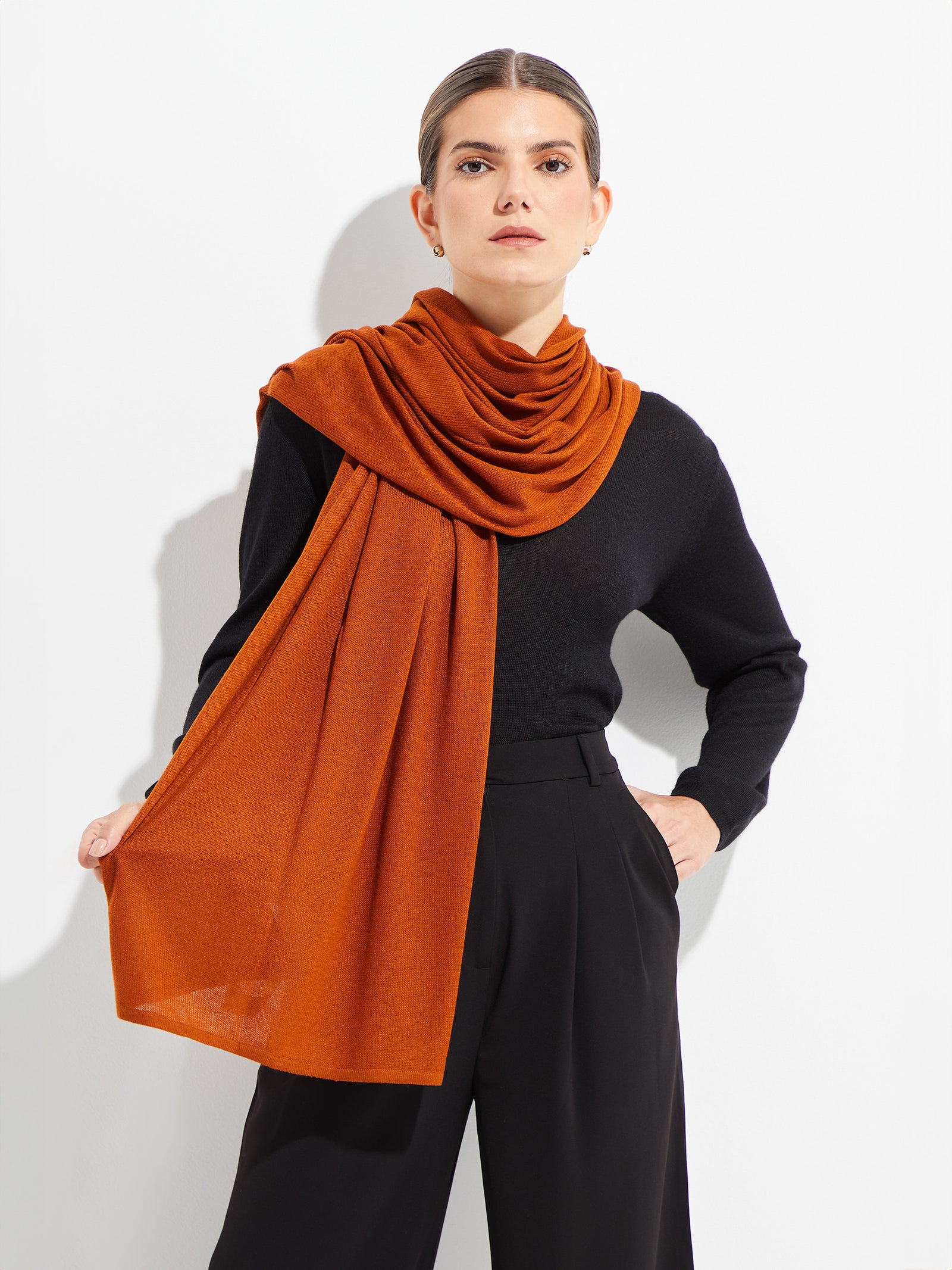 Estola Bouveret De Vicuña Color Naranja