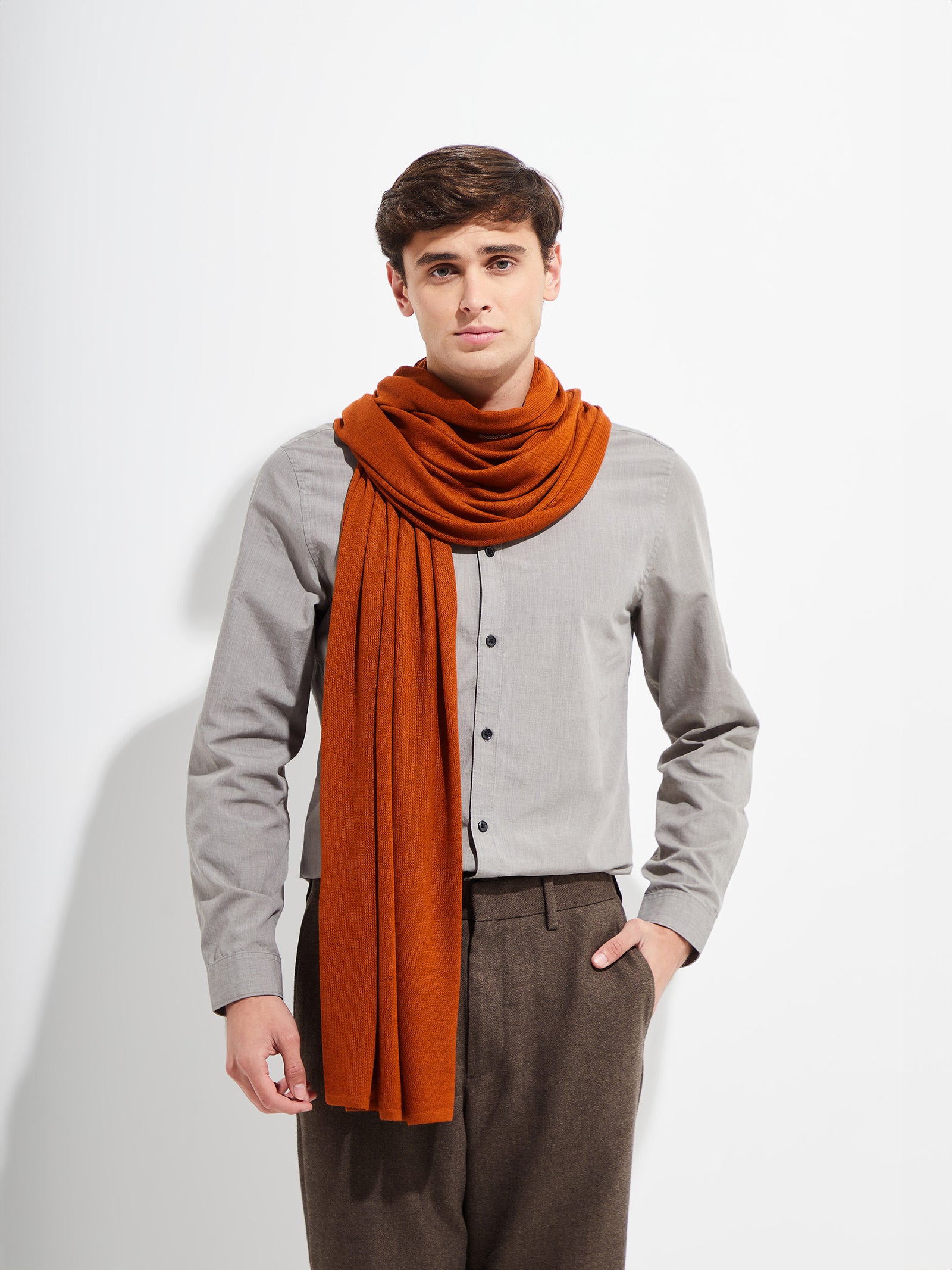 Estola Bouveret De Vicuña Color Naranja