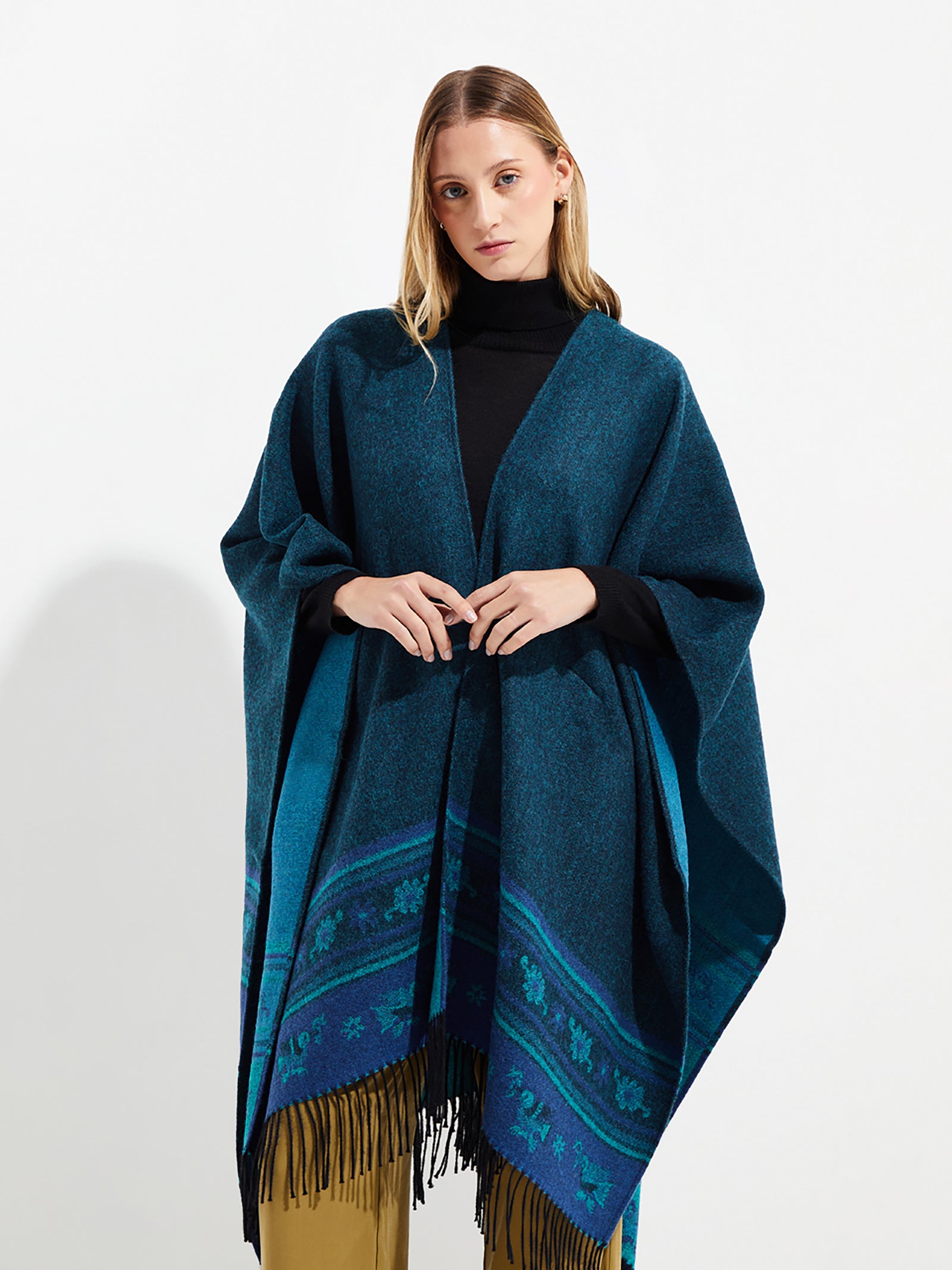 Nazca Cape - 41 Blue Baby Alpaca