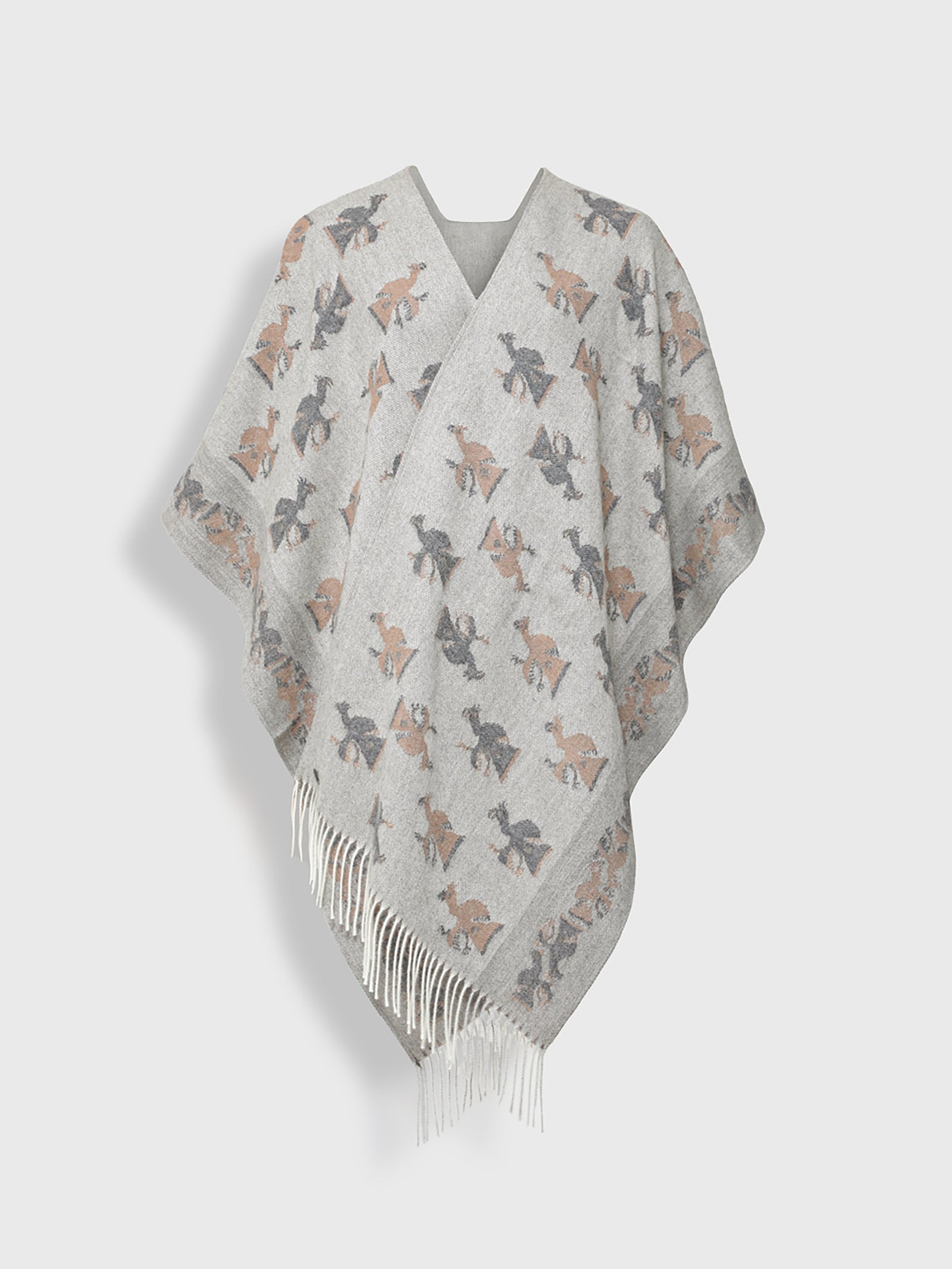 Capa Nazca - 42 De Baby Alpaca Color Blanco