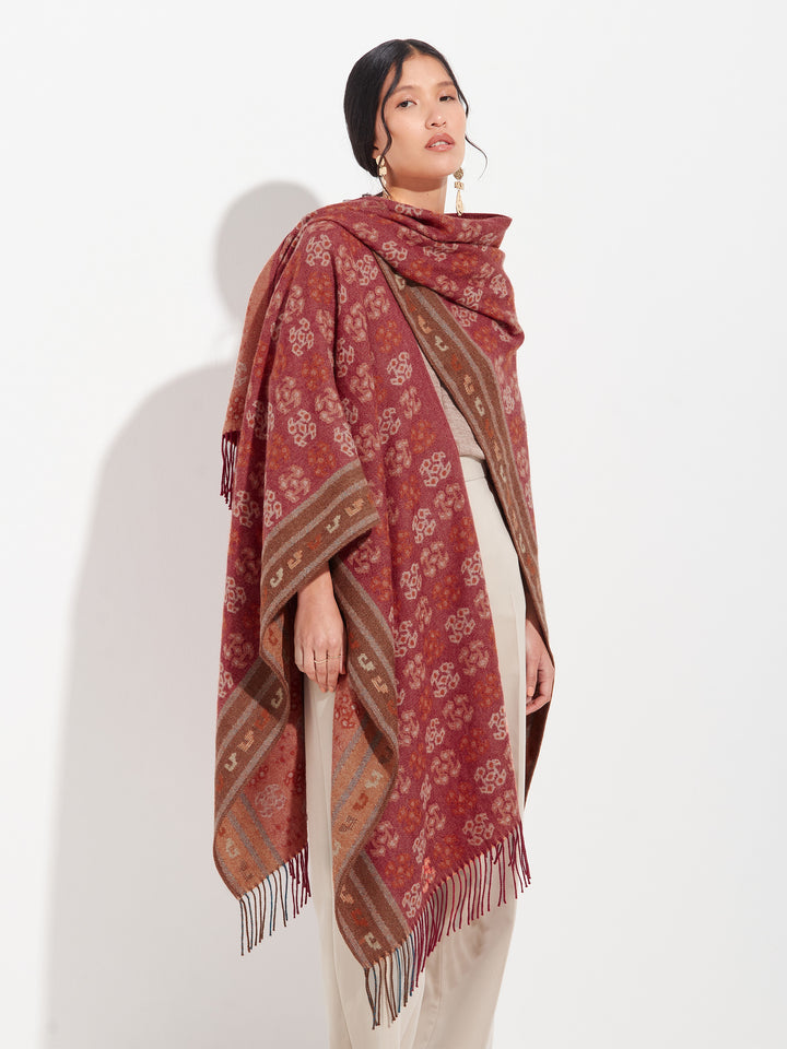 Capa Chancay - 35 De Baby Alpaca Color Naranja