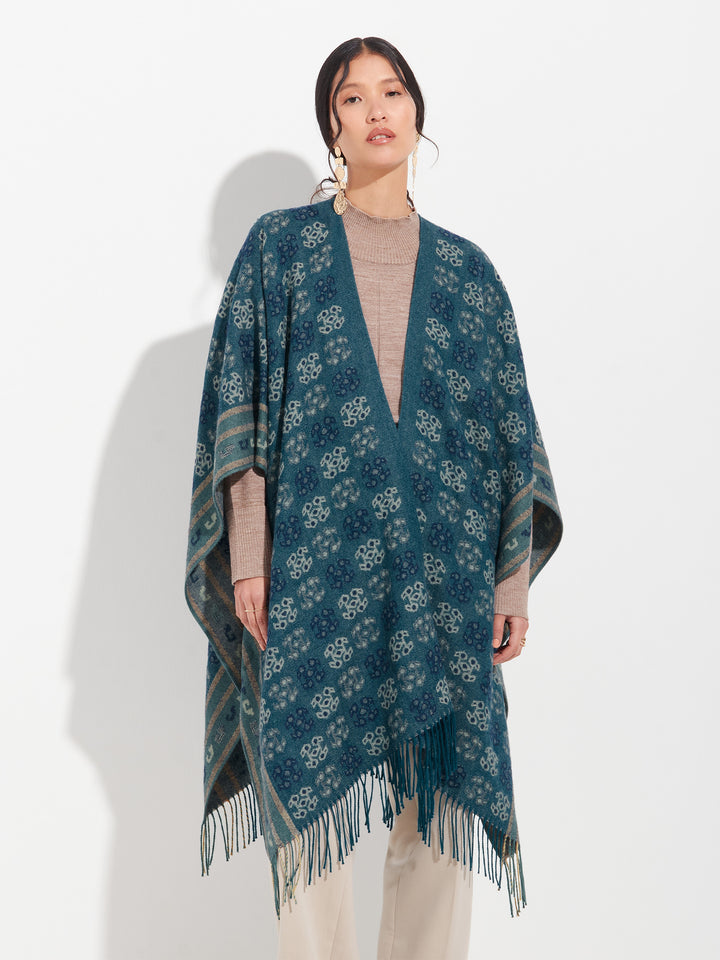 Capa Chancay - 35 De Baby Alpaca Color Azul