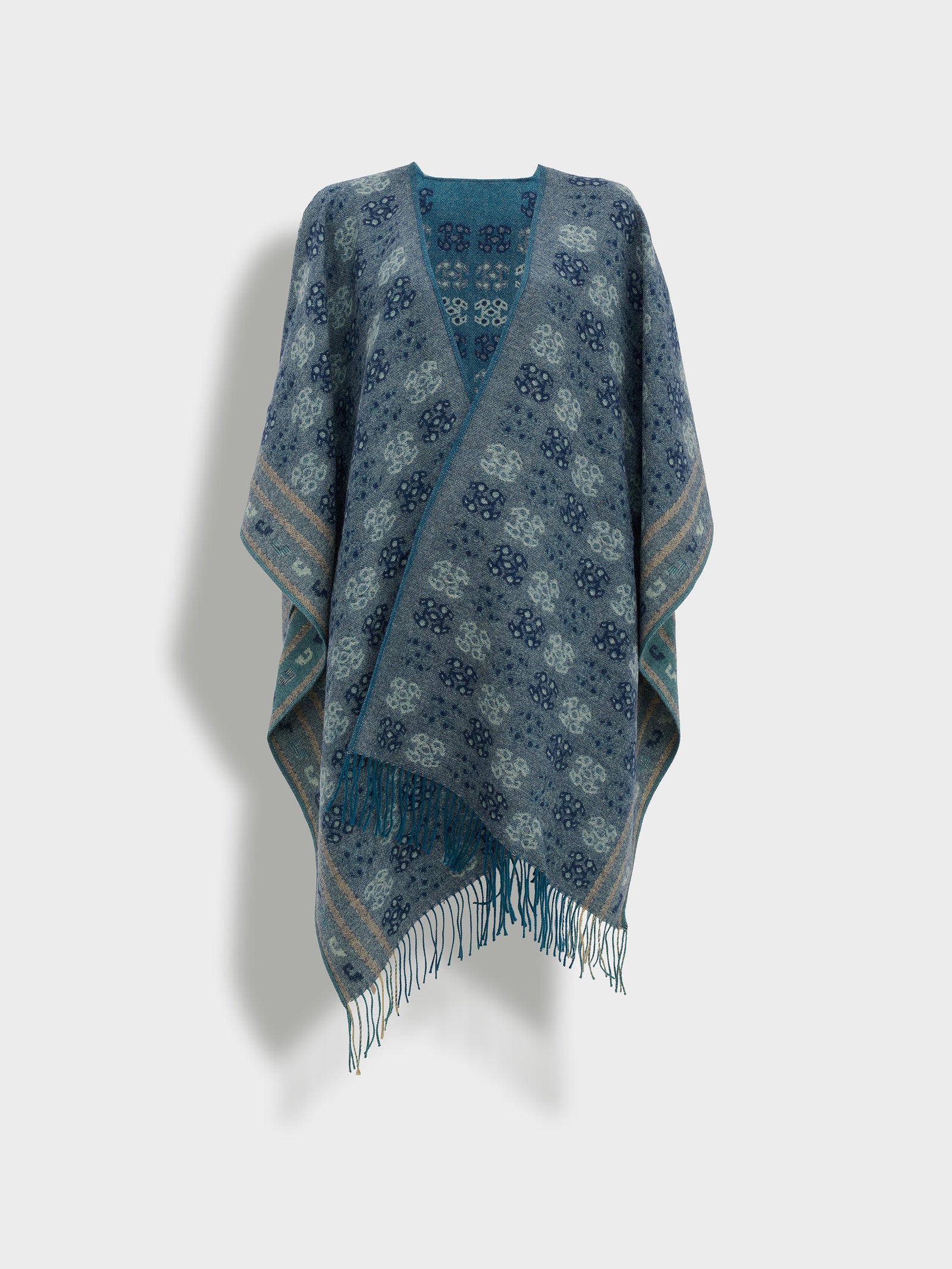 Capa Chancay - 35 De Baby Alpaca Color Azul