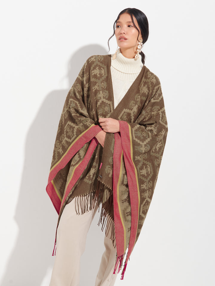 Capa Chimu - 12 De Royal Alpaca Color Amarillo