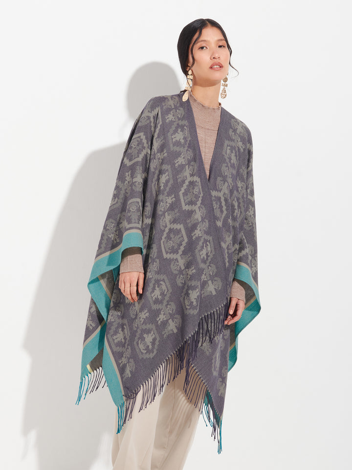 Capa Chimu - 12 De Royal Alpaca Color Morado