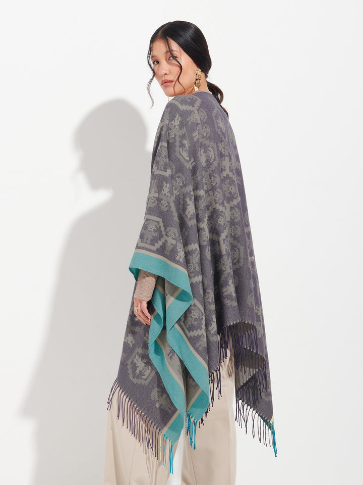 Capa Chimu - 12 De Royal Alpaca Color Morado