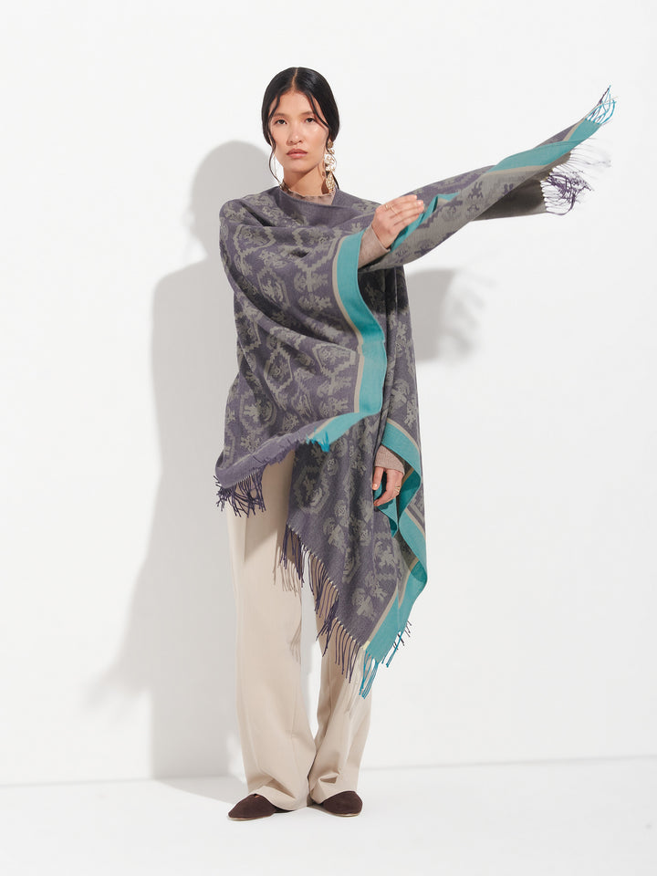 Capa Chimu - 12 De Royal Alpaca Color Morado