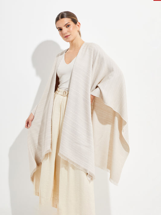 Beige Cotton Greek Cape