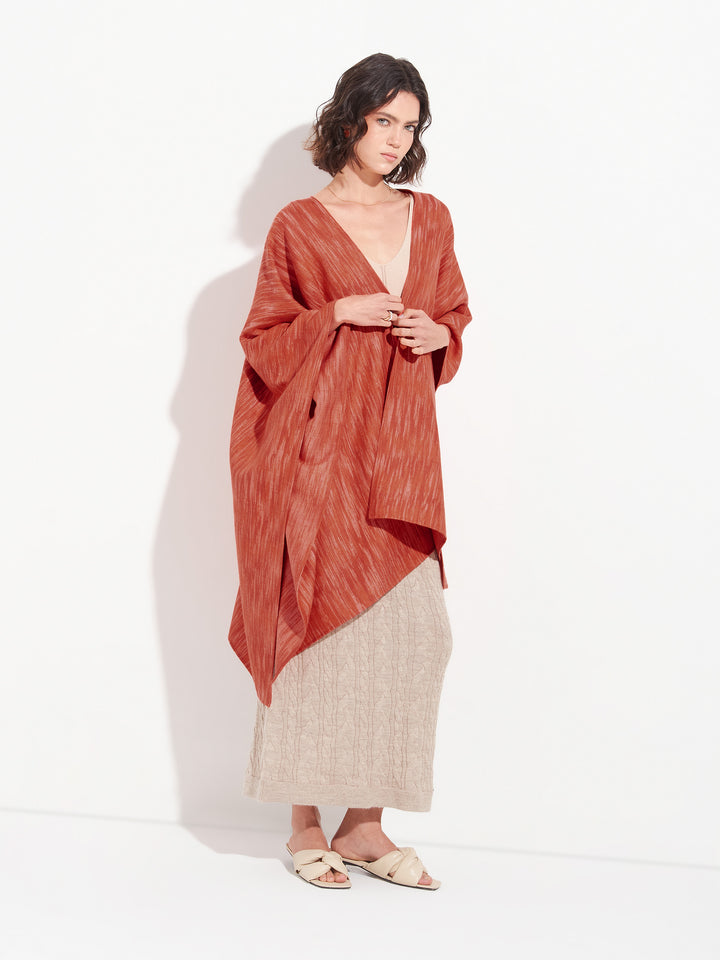 Capa Zareli De Baby Alpaca Color Naranja