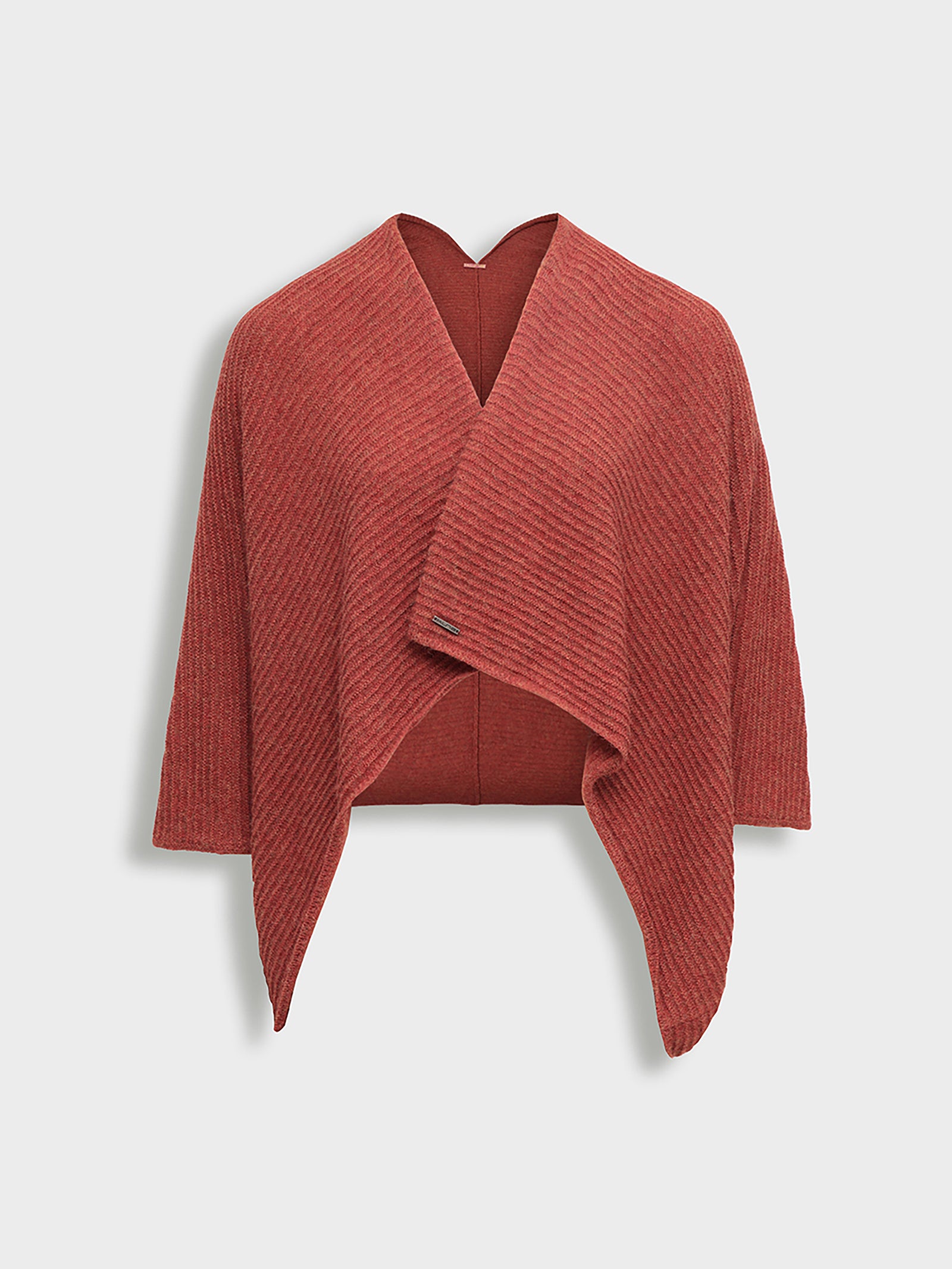 Orange Baby Alpaca Poncho Tinaja