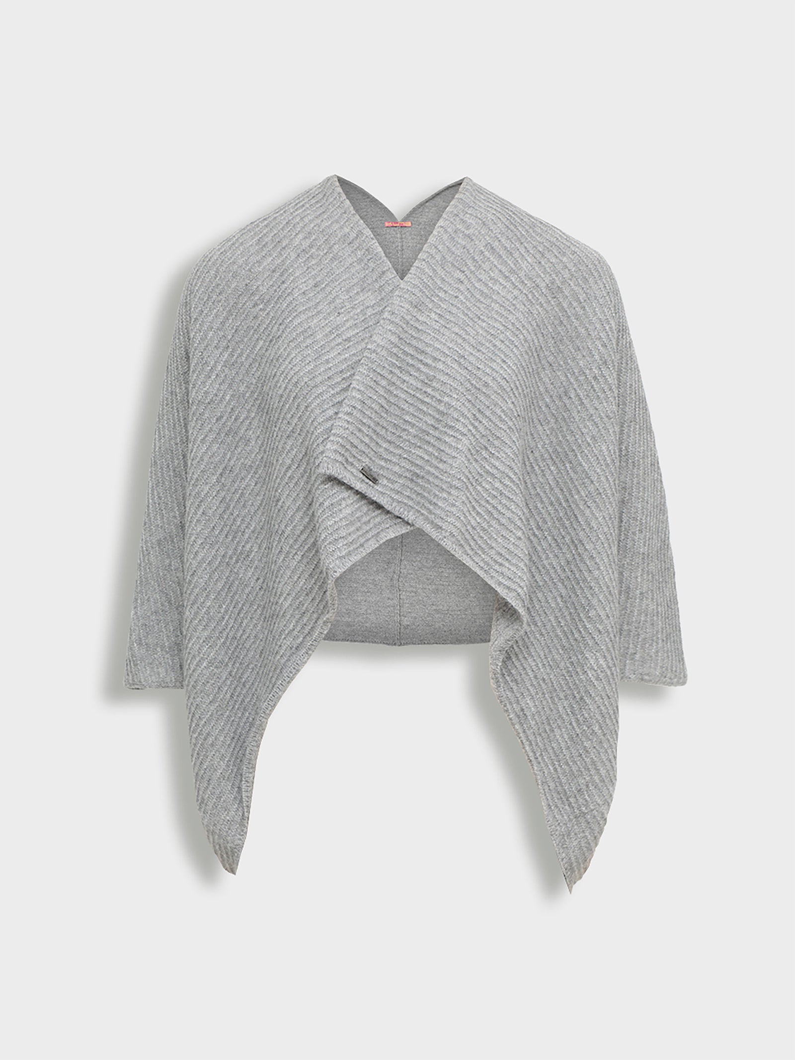 Gray Baby Alpaca Poncho Tinaja