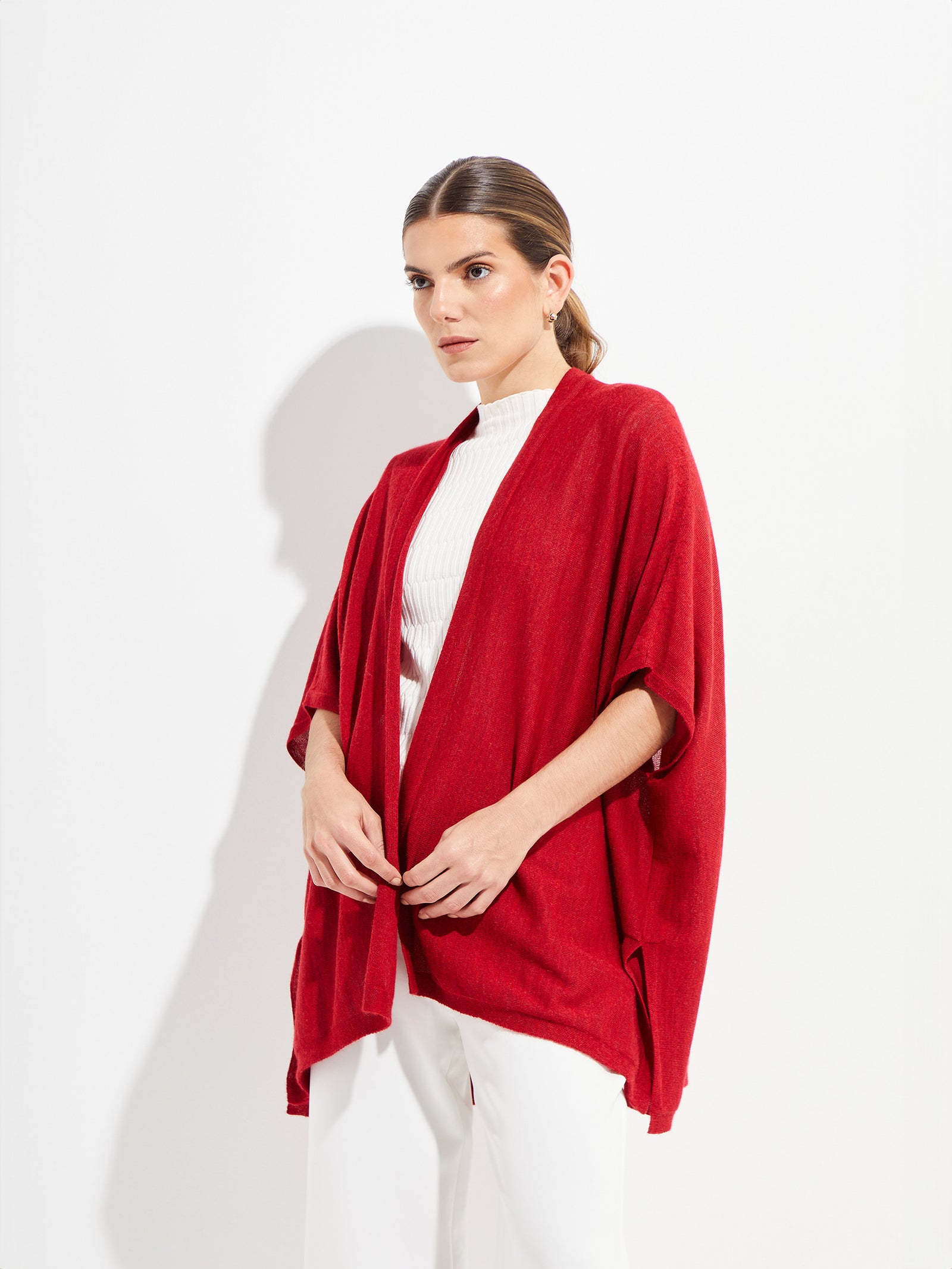 Royal Alpaca Tandem Cape Red Color