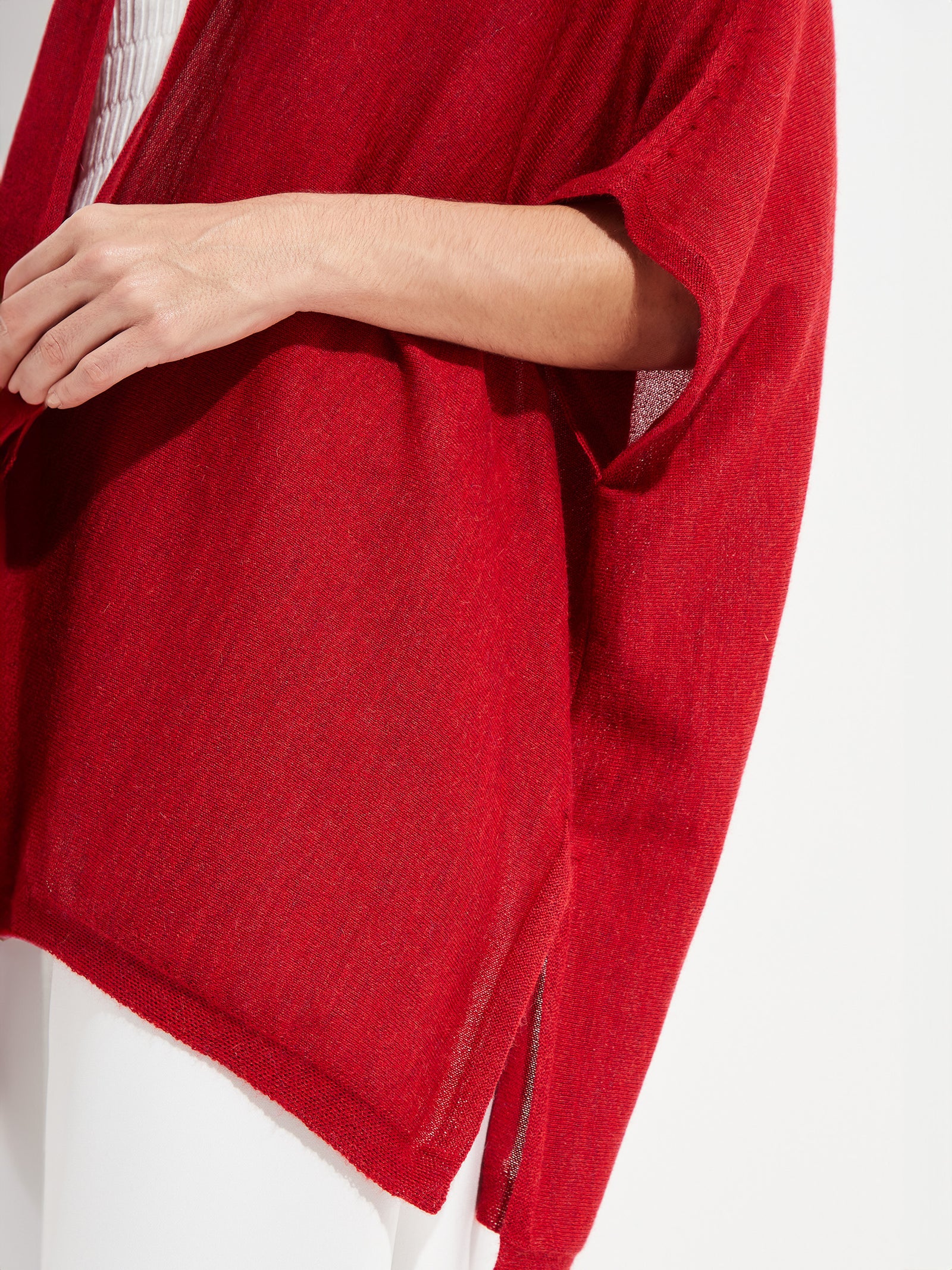Royal Alpaca Tandem Cape Red Color