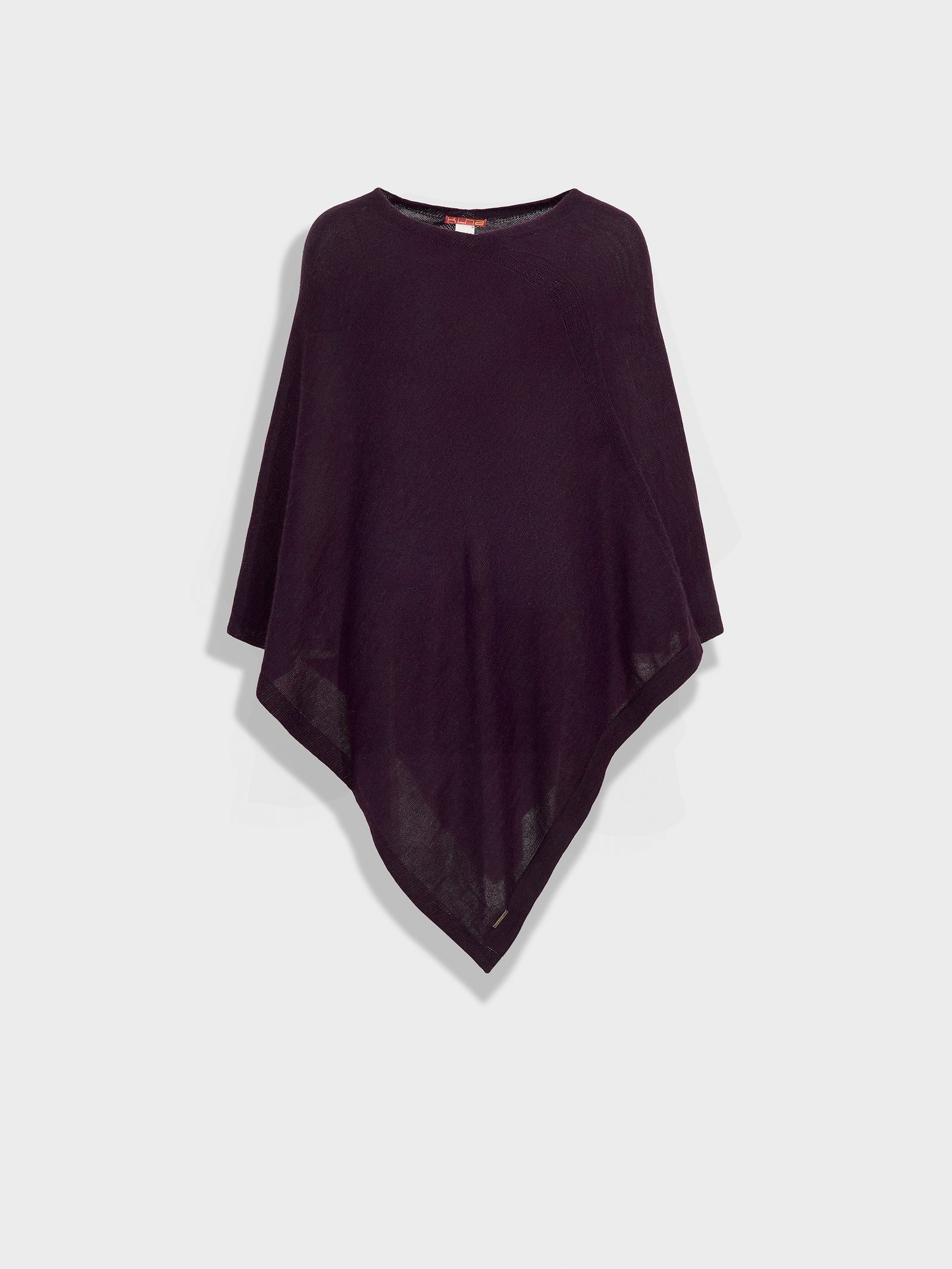 Poncho Almendra De Baby Alpaca Color Morado