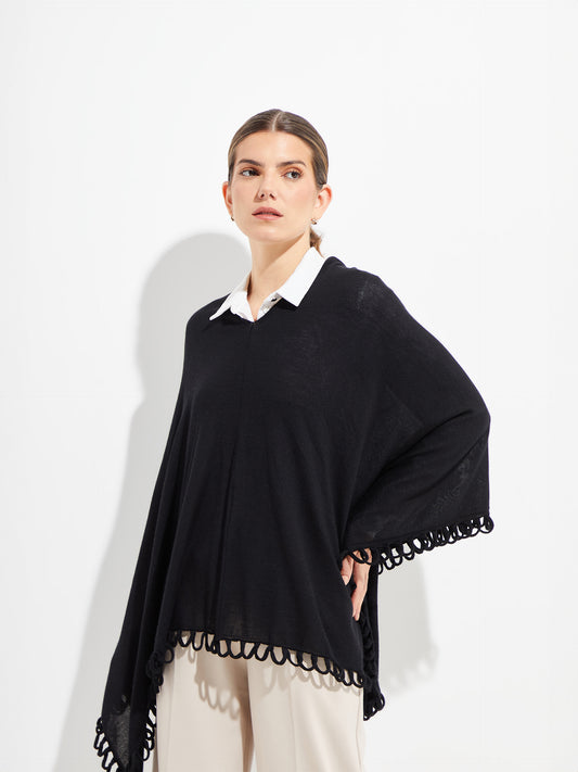 Poncho Bruma De Alpaca Color Negro