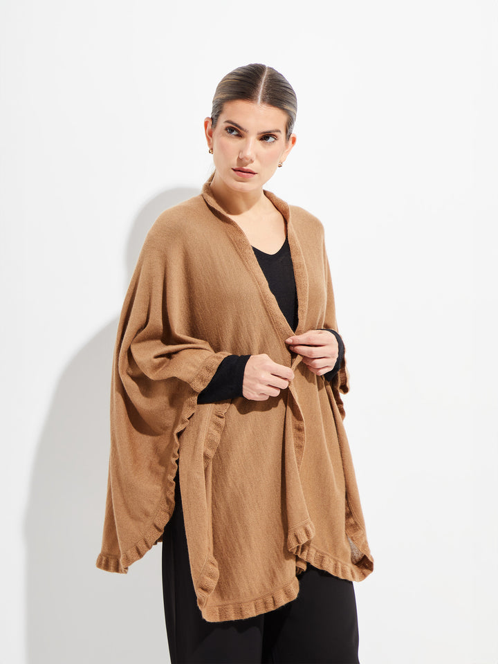 Bromelia Alpaca Poncho Brown Color
