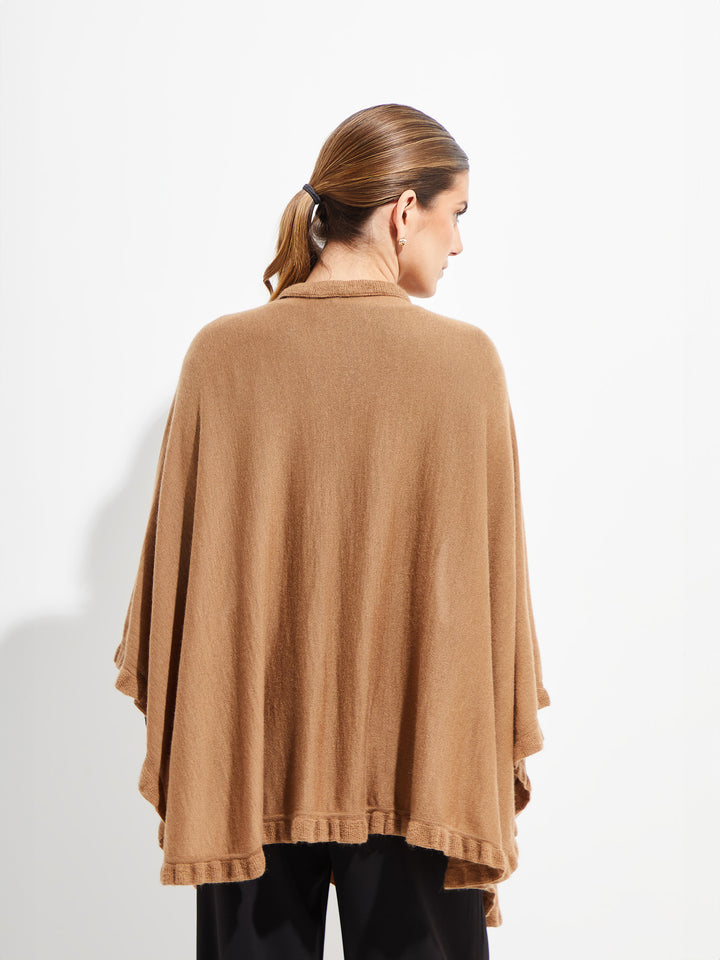 Bromelia Alpaca Poncho Brown Color