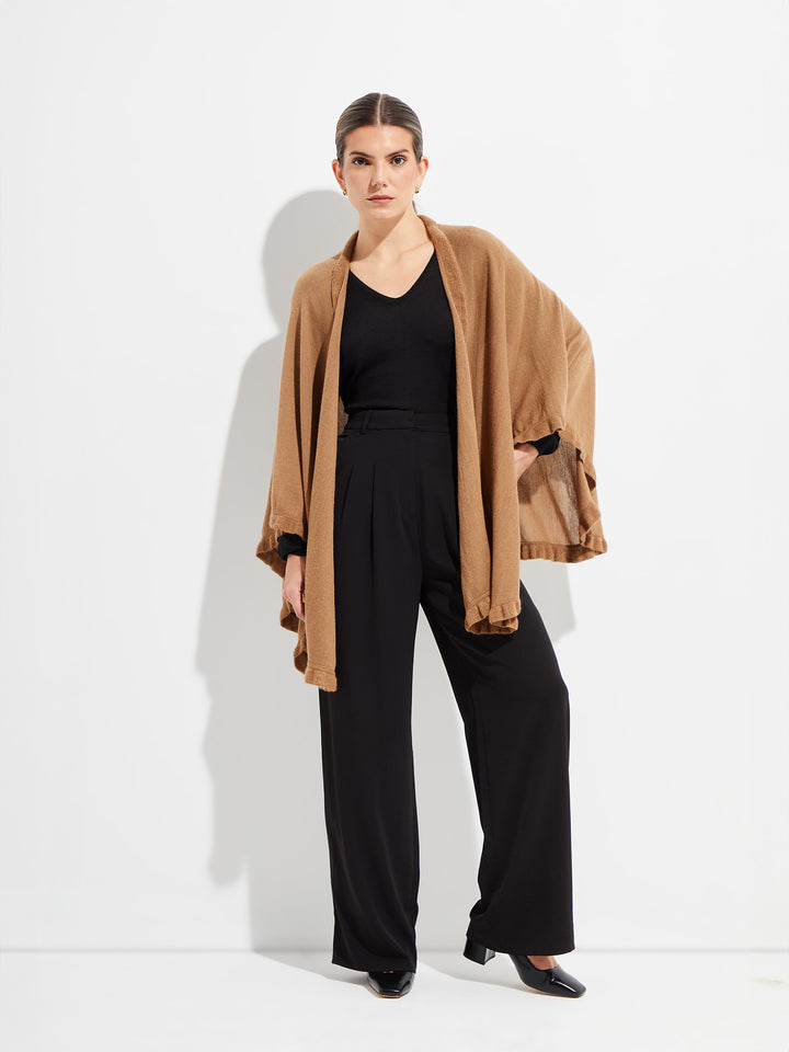 Bromelia Alpaca Poncho Brown Color