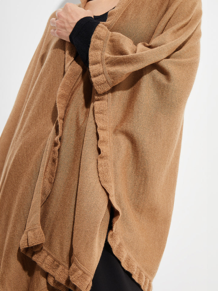 Bromelia Alpaca Poncho Brown Color