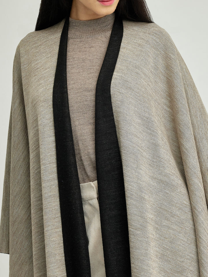 Temira Baby Alpaca Poncho Black