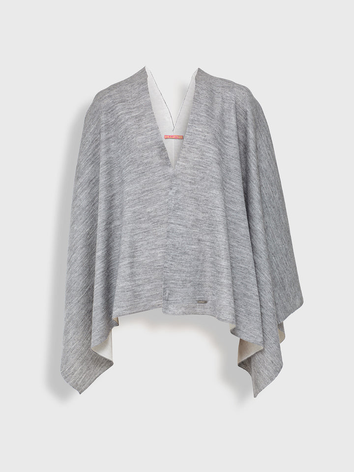 Baby Alpaca Temira Poncho Grey