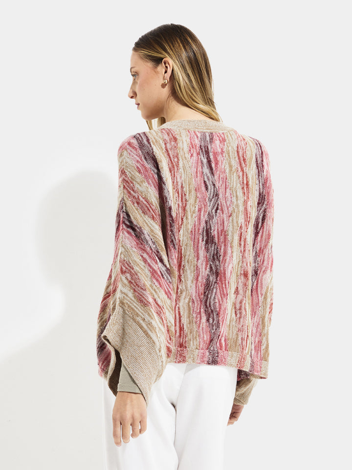 Red Baby Alpaca Yola Poncho