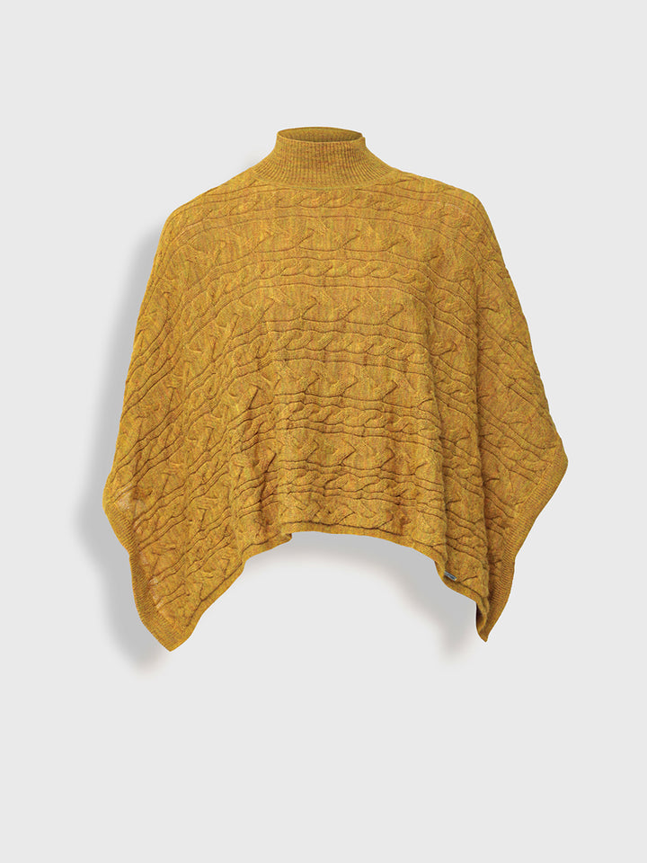 Yanina Baby Alpaca Yellow Poncho