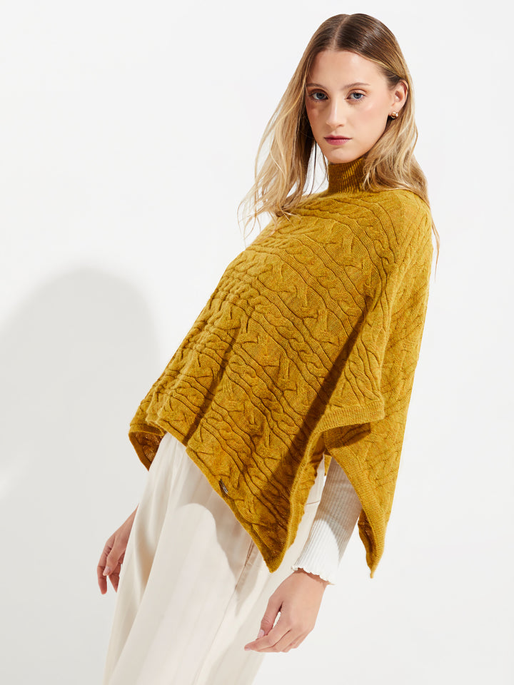 Yanina Baby Alpaca Yellow Poncho