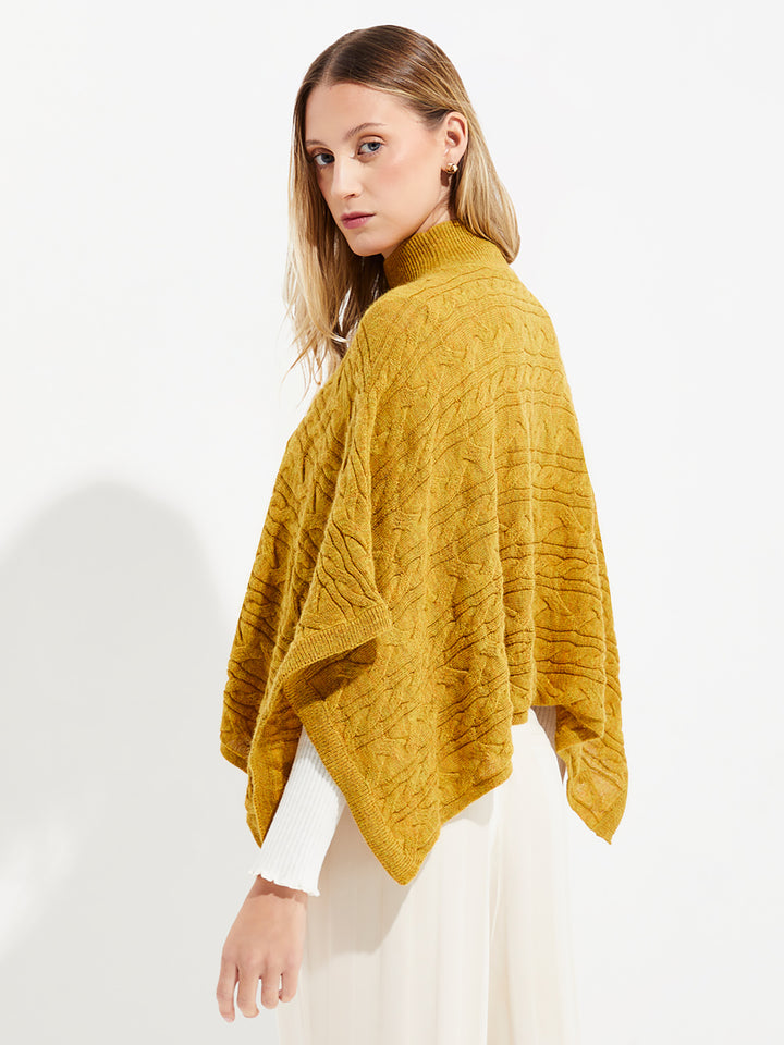 Yanina Baby Alpaca Yellow Poncho