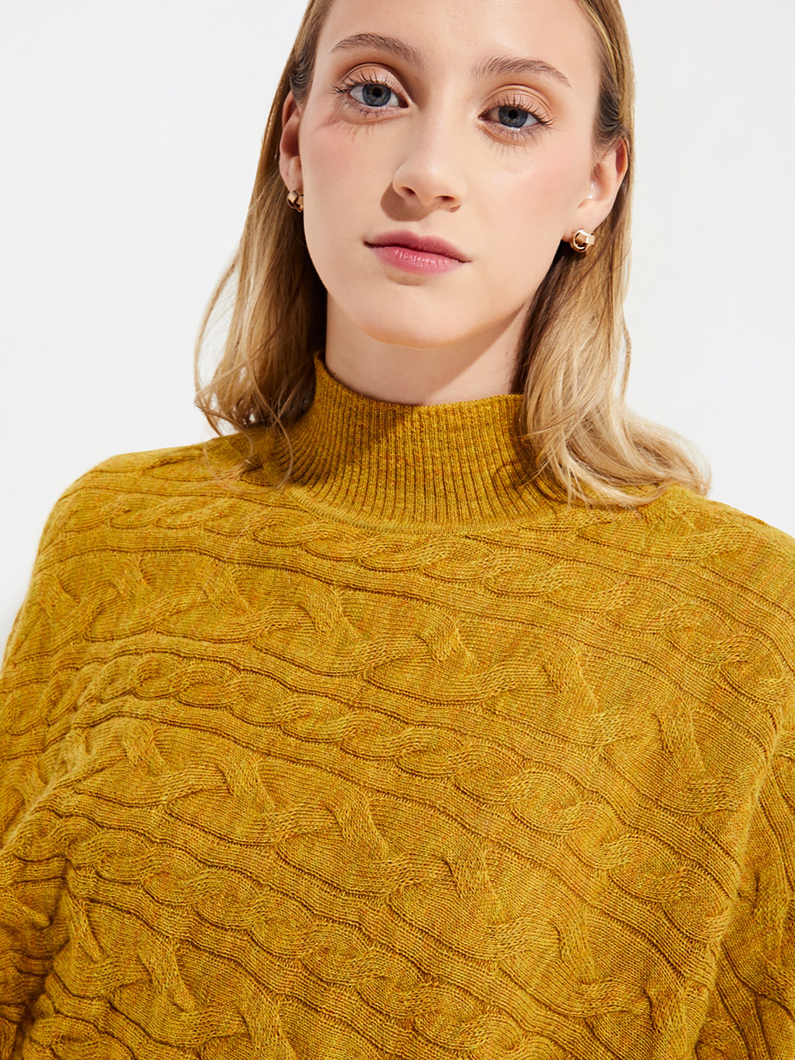 Yanina Baby Alpaca Yellow Poncho