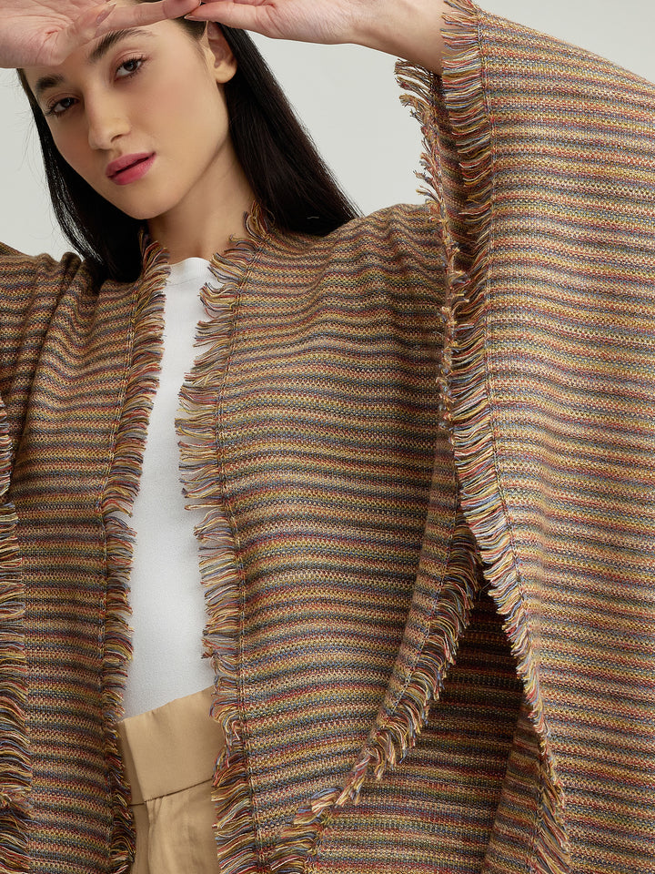 Yudith Poncho Made of Baby Alpaca in Brown Color