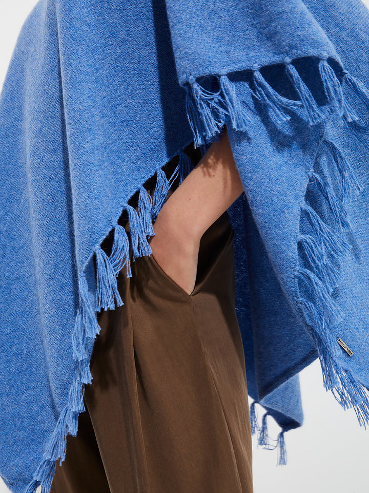 Blue Baby Alpaca Scorpio Poncho